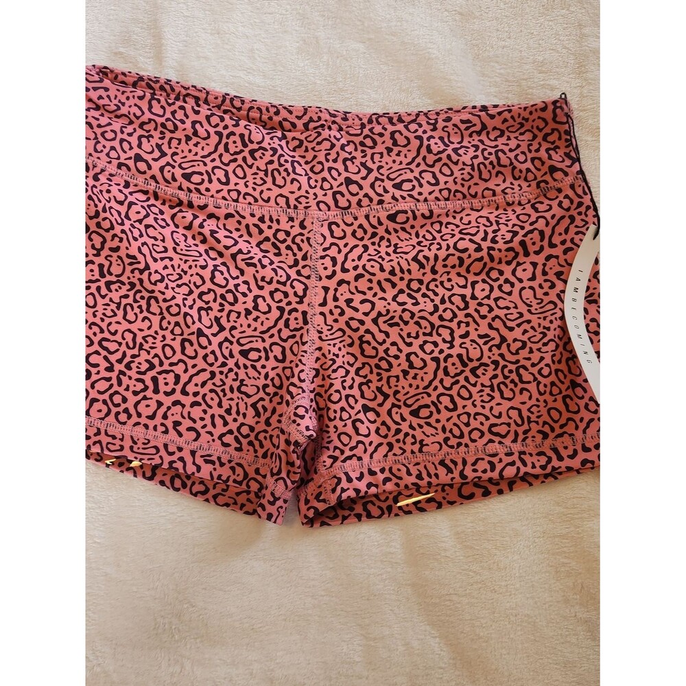 I AM BECOMING (IAB MFG) 3-inch No-Ride shorts Pink Leopard Print Size Med (8)
